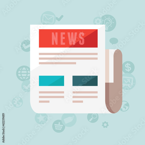 Vector news concept in flat style
