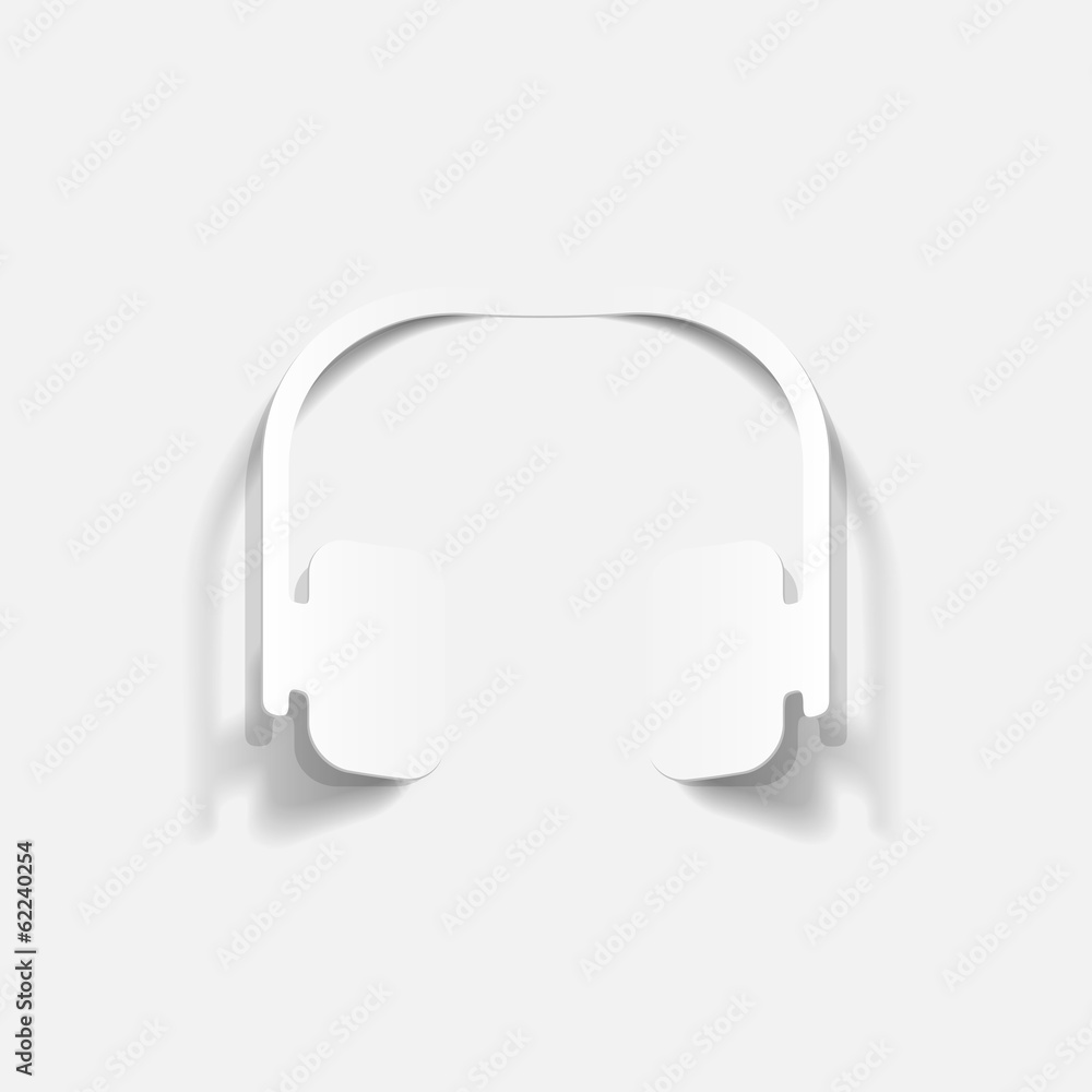 realistic design element: headphones realistic design element: headphones