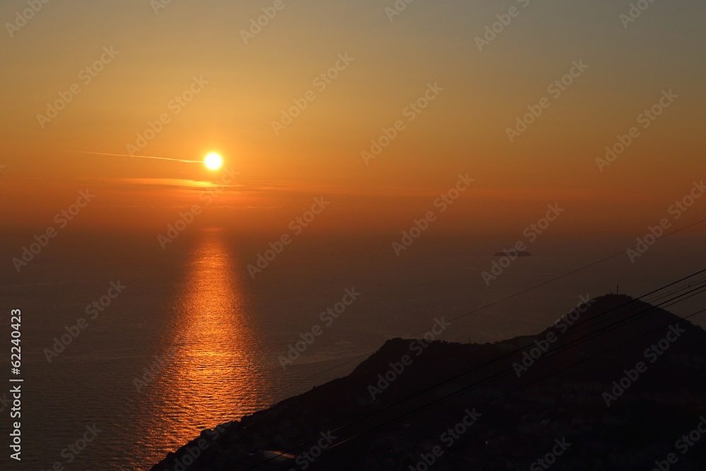 Sunset View in Dubrovinik, Croatia Sunset View in Dubrovinik, Croatia
