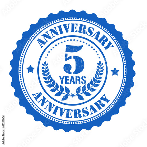 5 years anniversary stamp