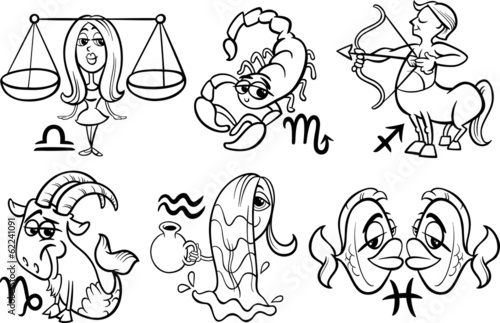 horoscope zodiac signs set