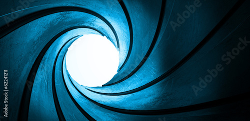 3d blue metal abstract focus security target background