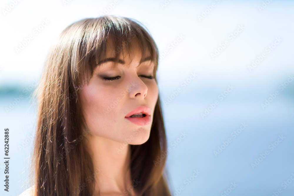 Happy Beautiful Woman Enjoying Summer Vacation Happy Beautiful Woman Enjoying Summer Vacation