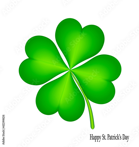 leaf clover isolated on white background