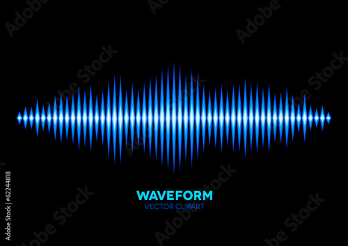 Blue sound waveform