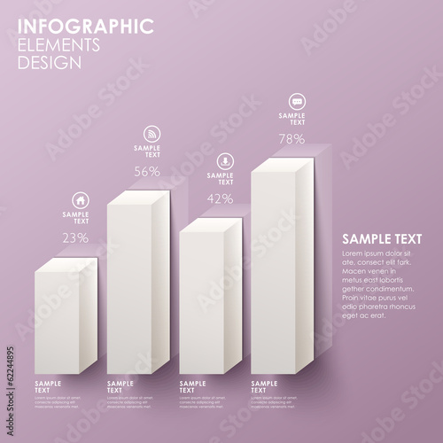 abstract bar chart infographics