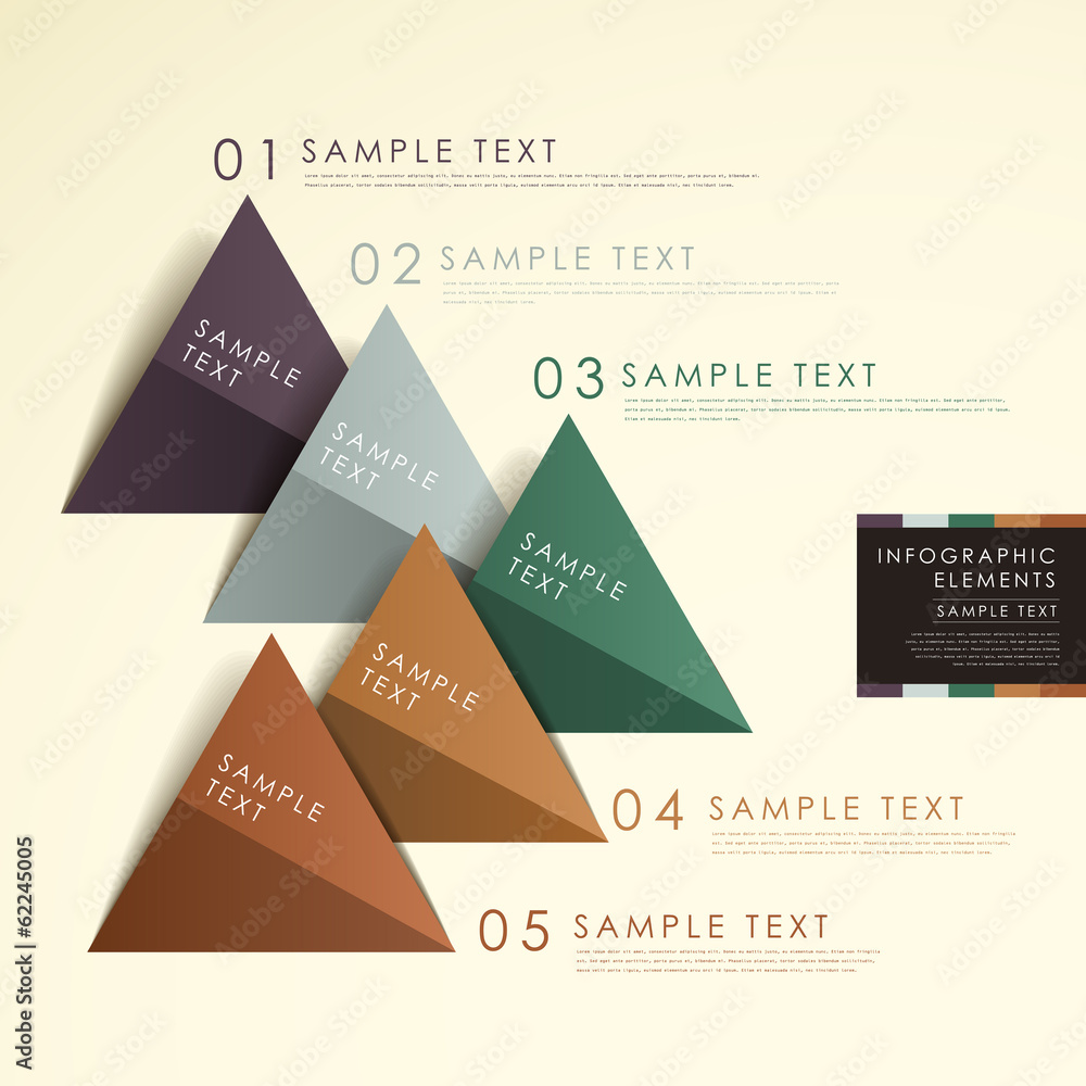 abstract origami pyramid chart infographics Stock Vector | Adobe Stock