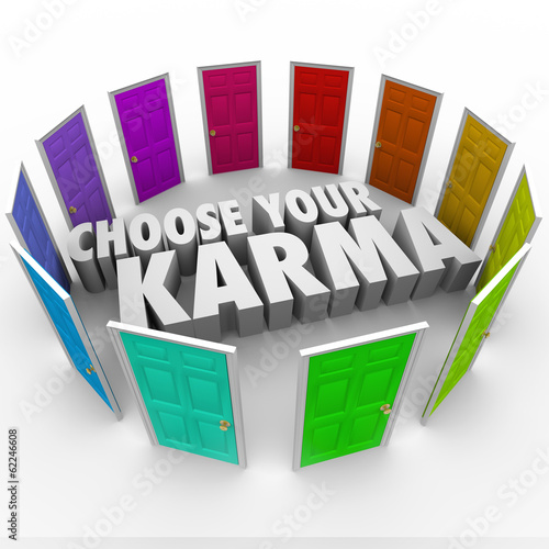 Choose Your Karma Many Doors Paths Fate Destiny Luck photo