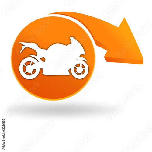 moto sur bouton orange