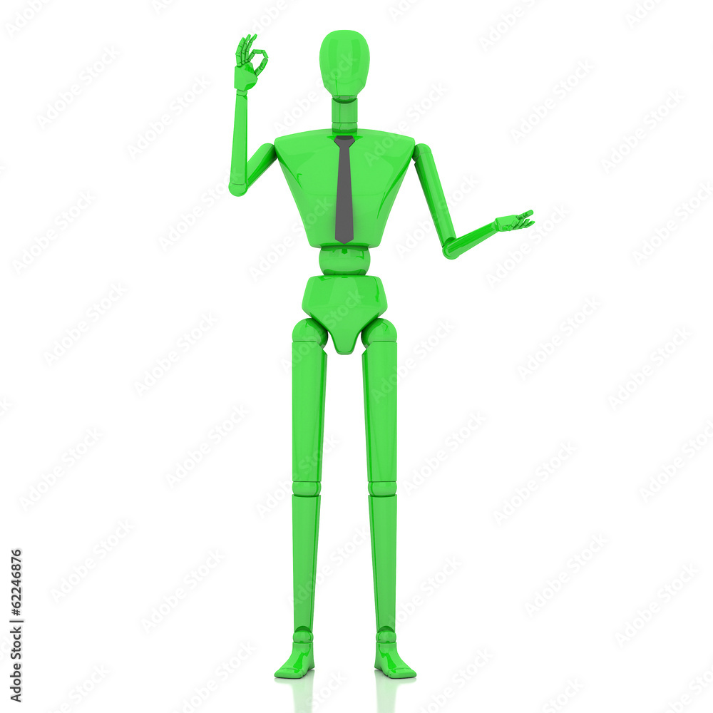 3d render businessman showing OK hand sign 3d render businessman showing OK hand sign