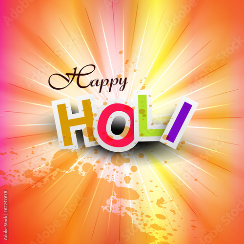 vector illustration happy holi for colorful indian festival cele