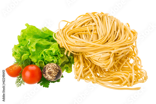 Raw egg noodles