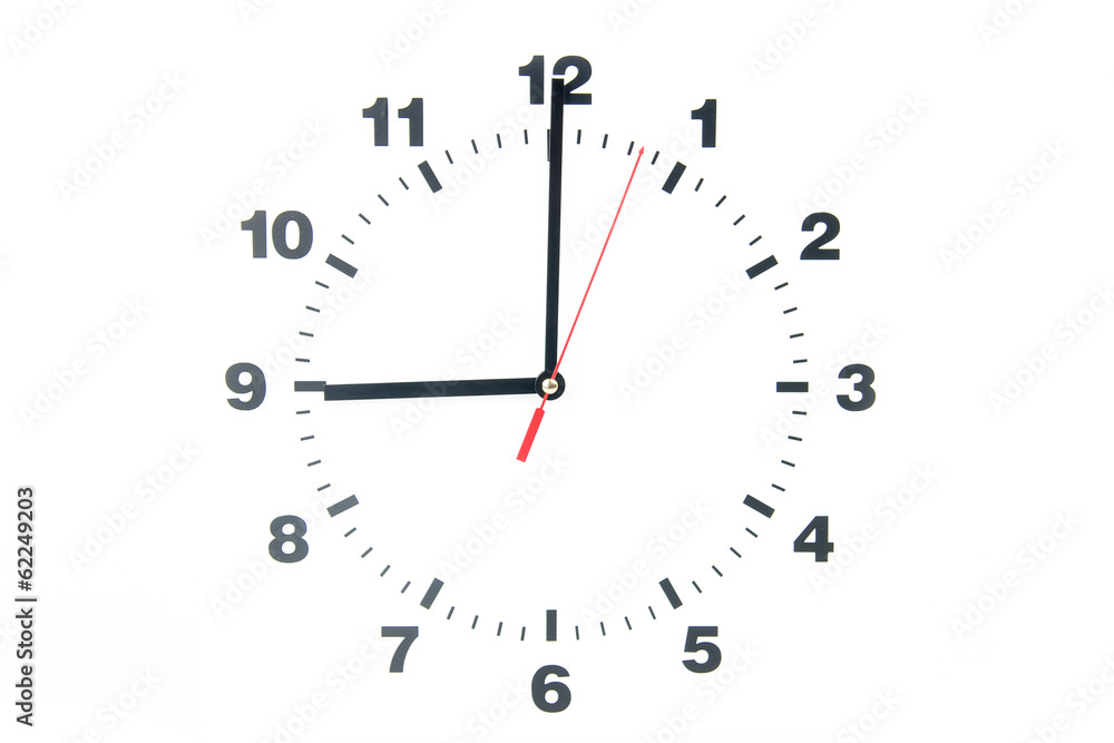 Dial of the clock isolated on white background Dial of the clock isolated on white background