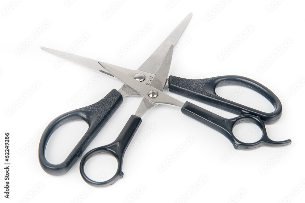 Metal scissors isolated on white background Metal scissors isolated on white background