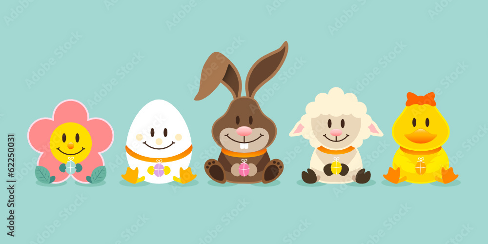 Bunny & Friends Eggs Retro Bunny & Friends Eggs Retro