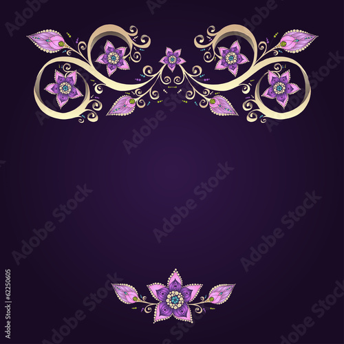 Decorative floral background with flowers.