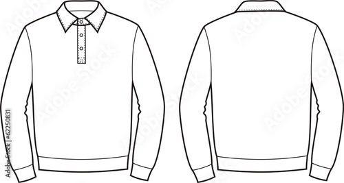 Vector illustration of men's polo jumper