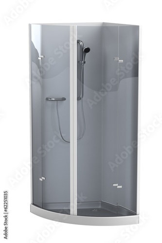 realistic 3d render of shower photo