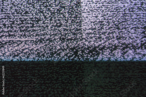 Television screen with static noise