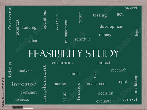 Feasibility Study Word Cloud Concept on a Blackboard