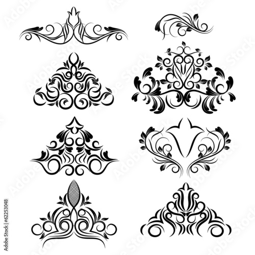 vector design elements. floral patterns