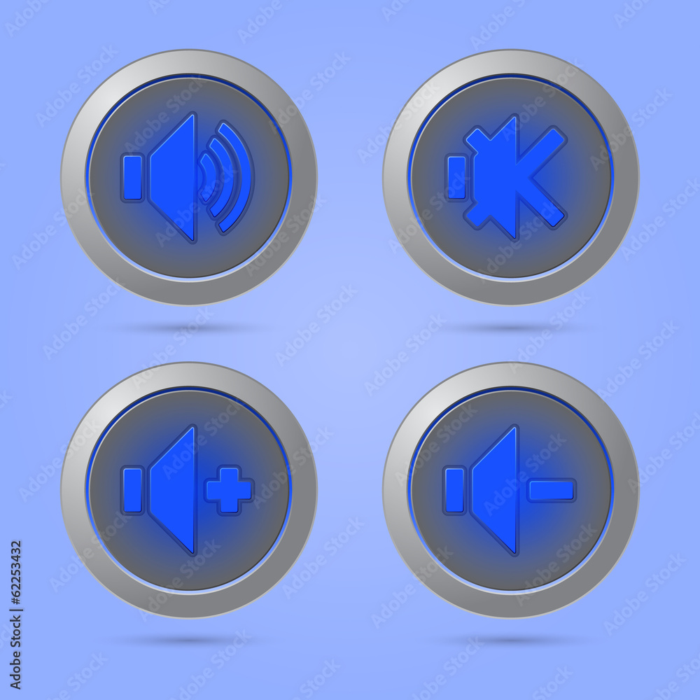 Blue color sound button Blue color sound button