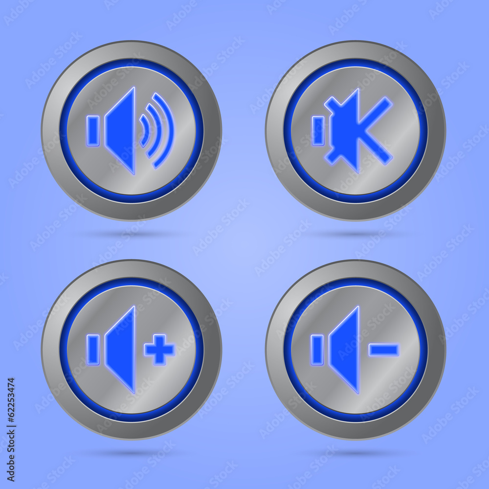 Blue color sound button Blue color sound button