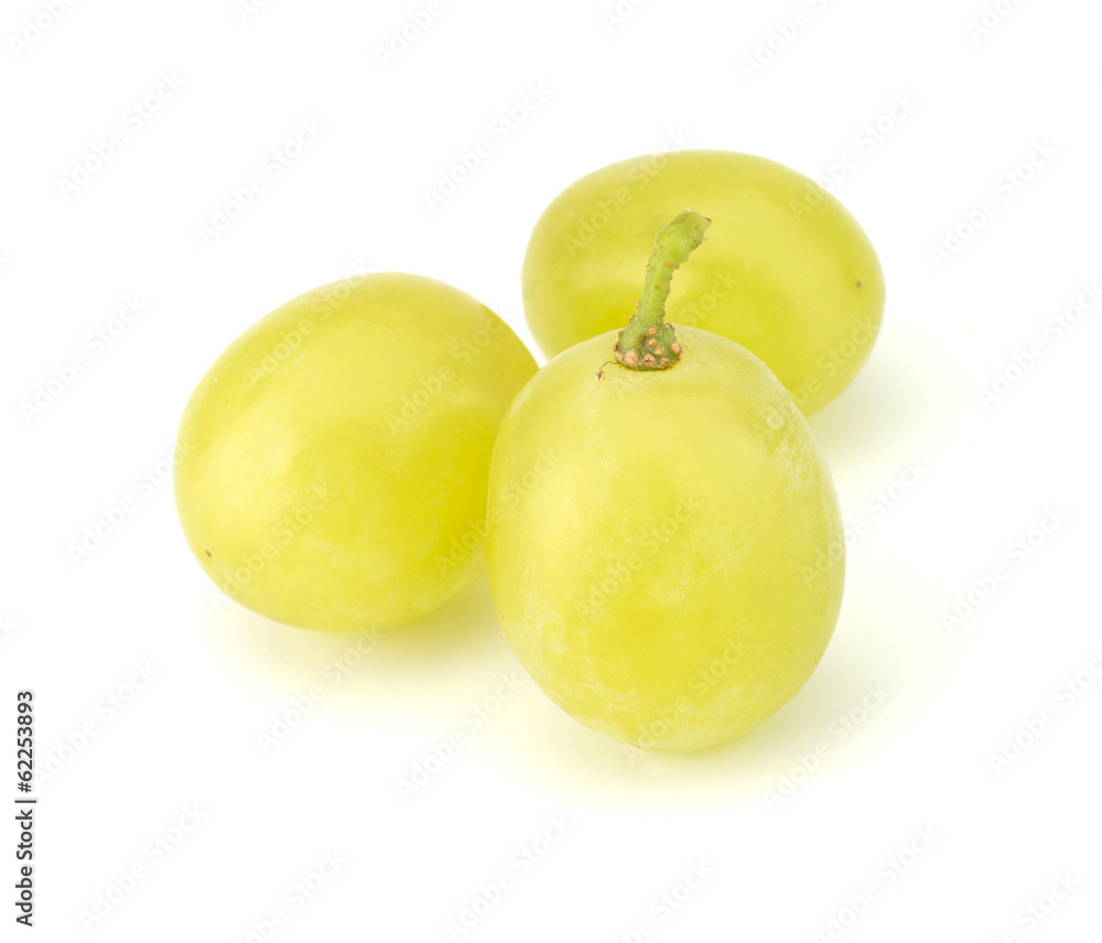 Green grape bunch isolated on white background Green grape bunch isolated on white background