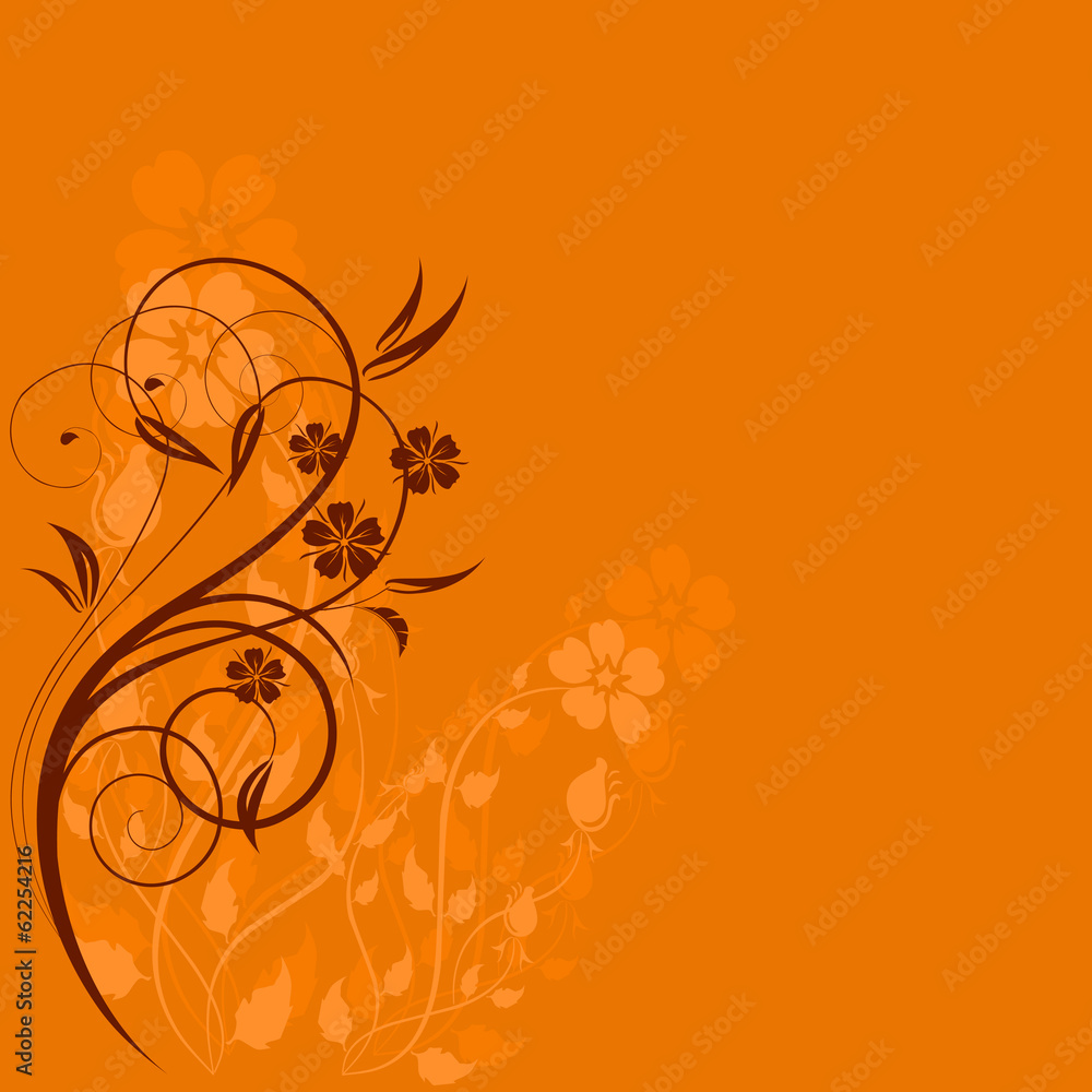 Invitation or wedding card with abstract floral background!!!