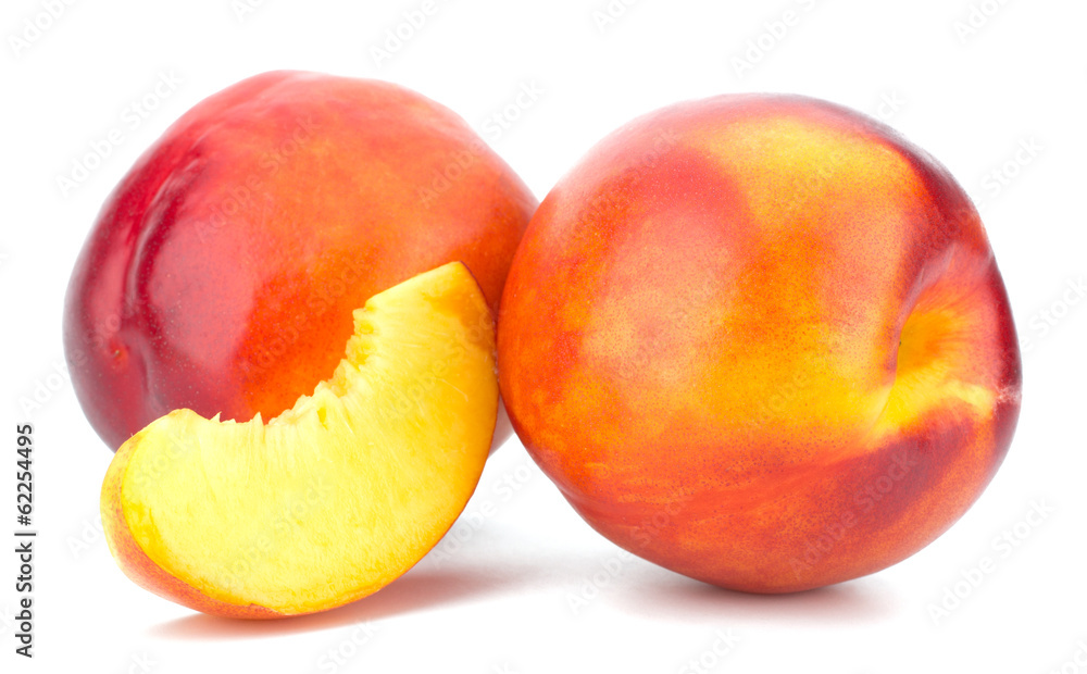 Nectarine fruit isolated on white background Nectarine fruit isolated on white background