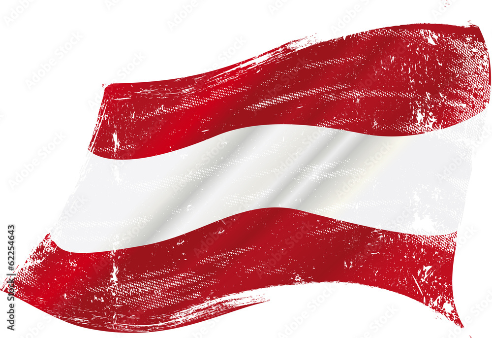 Fototapeta premium Flaga austriacka grunge
