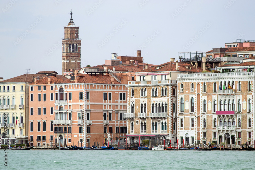Buildings in front of Grand canal. Venice, Italy.