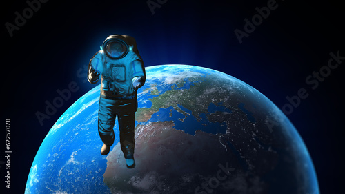 Fototapeta Naklejka Na Ścianę i Meble -  An astronaut spacewalk