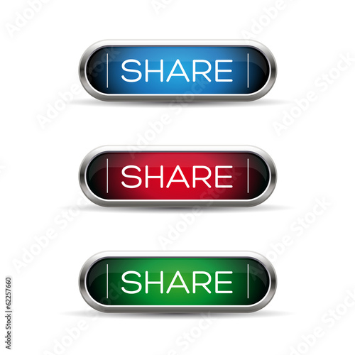 Vector share button set