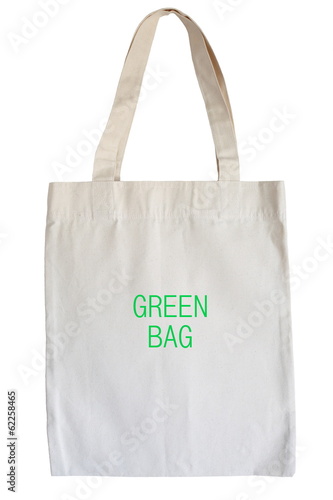 cotton eco bag isolated on white background