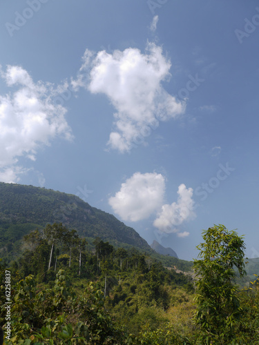 Jungle  mountains. Muang Ngoi  LAO