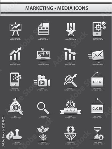 Marketing,Advertise icons,vector