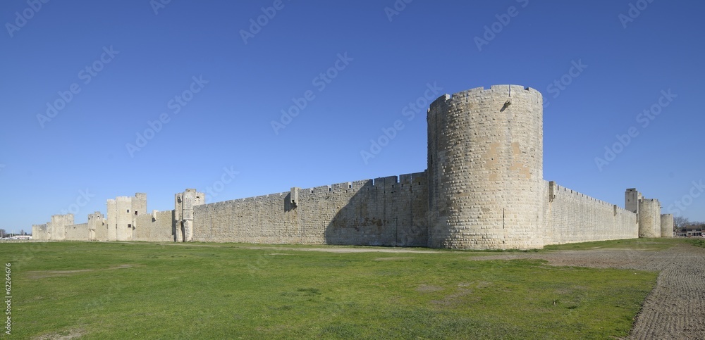 external walls, Aigues Mortes, southern France.