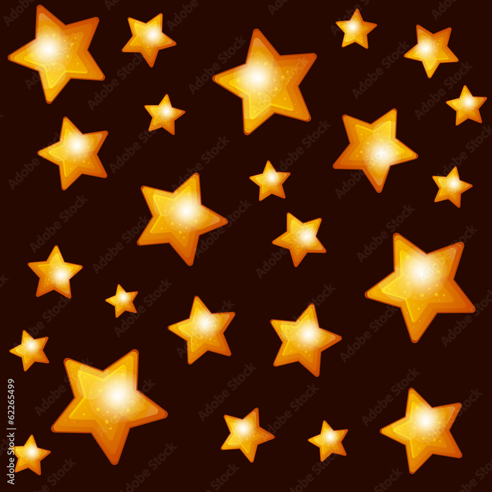 Seamless Pattern with Gold Stars on Dark Background. Seamless Pattern with Gold Stars on Dark Background.