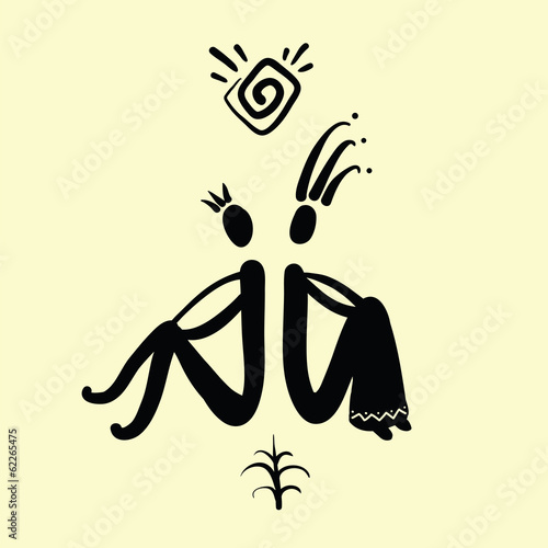 Adam and Eve sitting