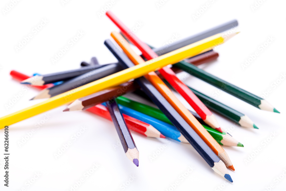 Buntstifte Bleistifte in verschiedenen Farben neu gespitzt