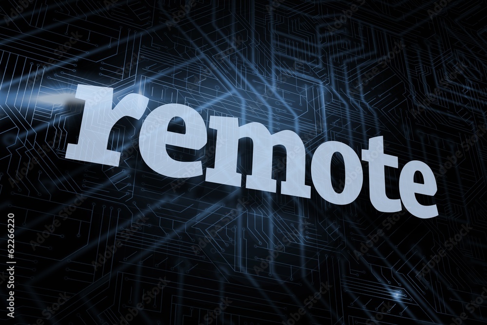 Remote against futuristic black and blue background Remote against futuristic black and blue background