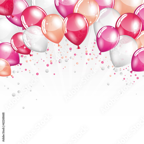Pink and White Balloons