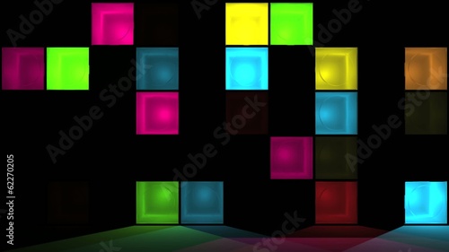 Wall of flashing lights - Discotheque photo