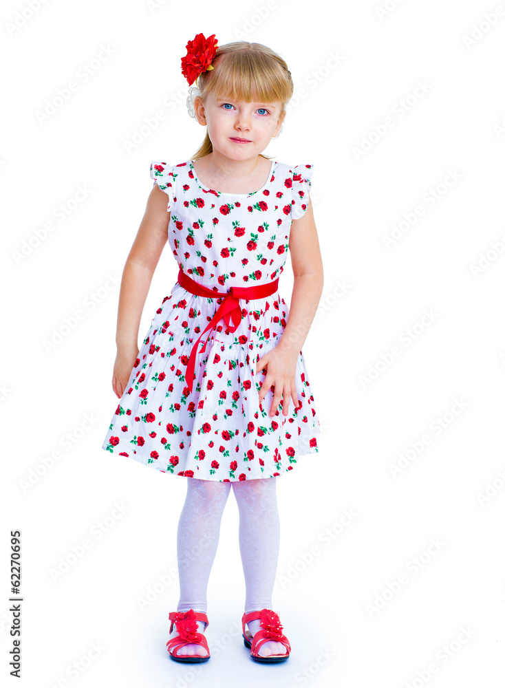 beautiful little girl with a smile jumping beautiful little girl with a smile jumping