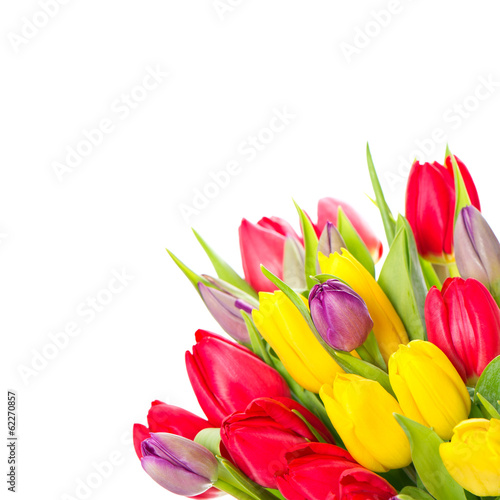 Fototapeta Naklejka Na Ścianę i Meble -  colorful bouquet of fresh spring tulip flowers