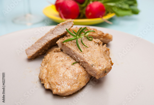 Pork fried with spices