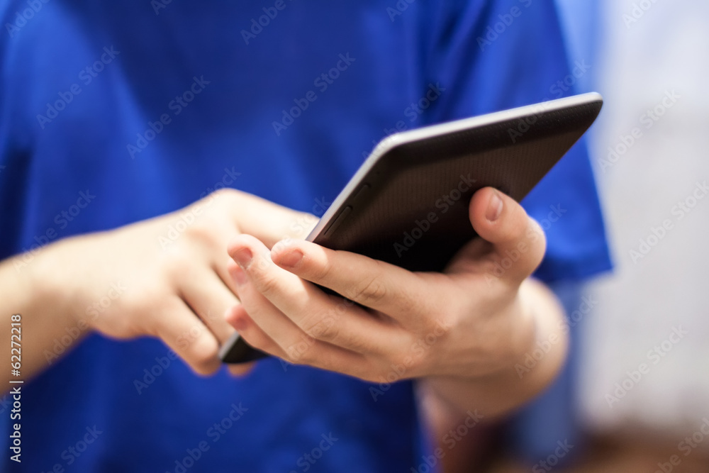 Tablet in hands Tablet in hands