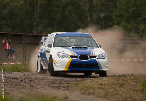 Rally car in action - Subaru Impreza © bikerpb