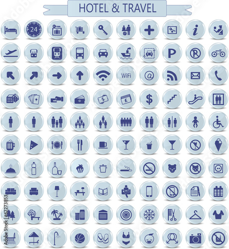 hotel and travel icons